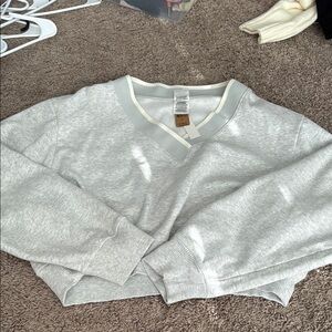 PINK Victoria's Secret Gray V-Neck Sweater
